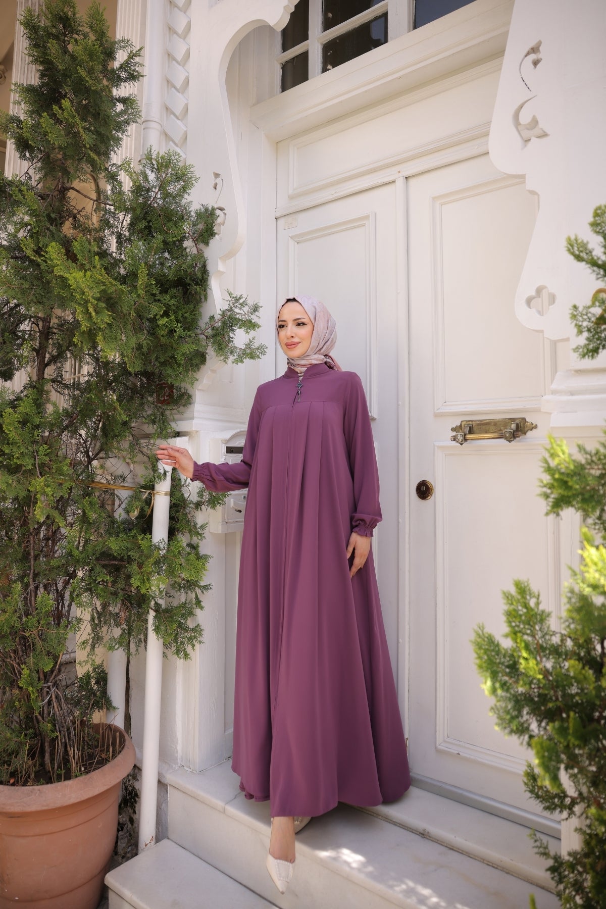 Esvina Abaya Dry Rose- ANM2316