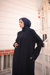 Anne Stone Embroidered-Navy Blue - ANM9005
