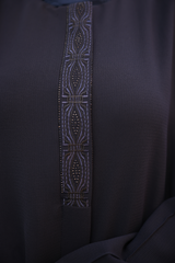 Anne Stone Embroidered-Navy Blue - ANM9005